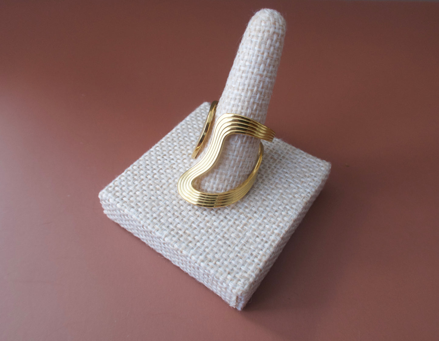 Long Adjustable Gold Ring